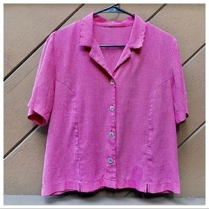 SALE Vintage 90s Gingham Blouse Button Down Shirt